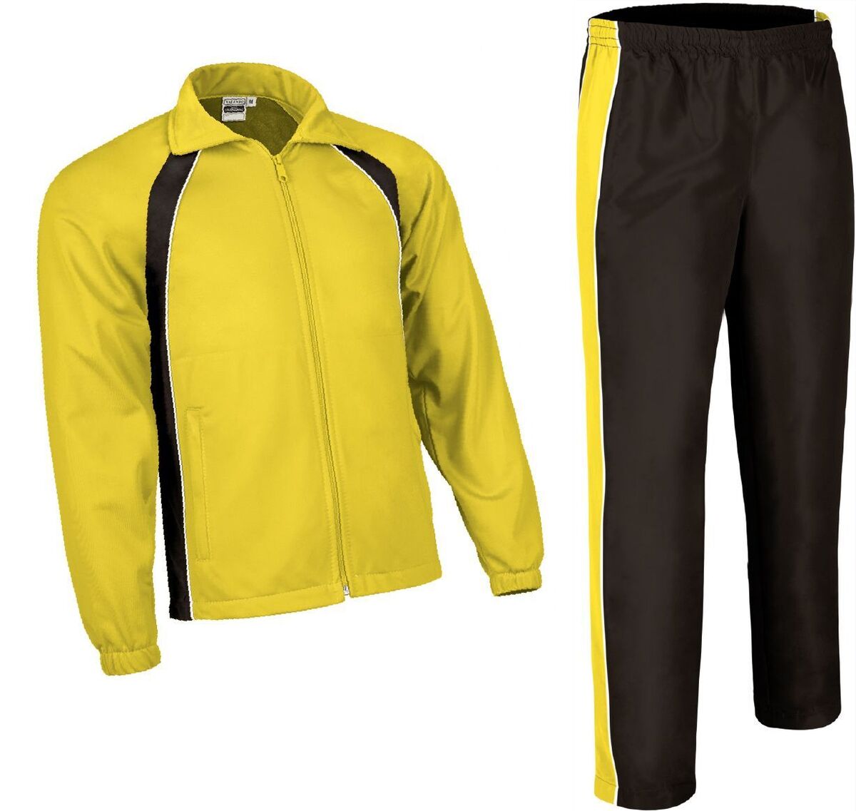 Ensemble veste pantalon survêtement - TOURNAMENT - jaune et noir