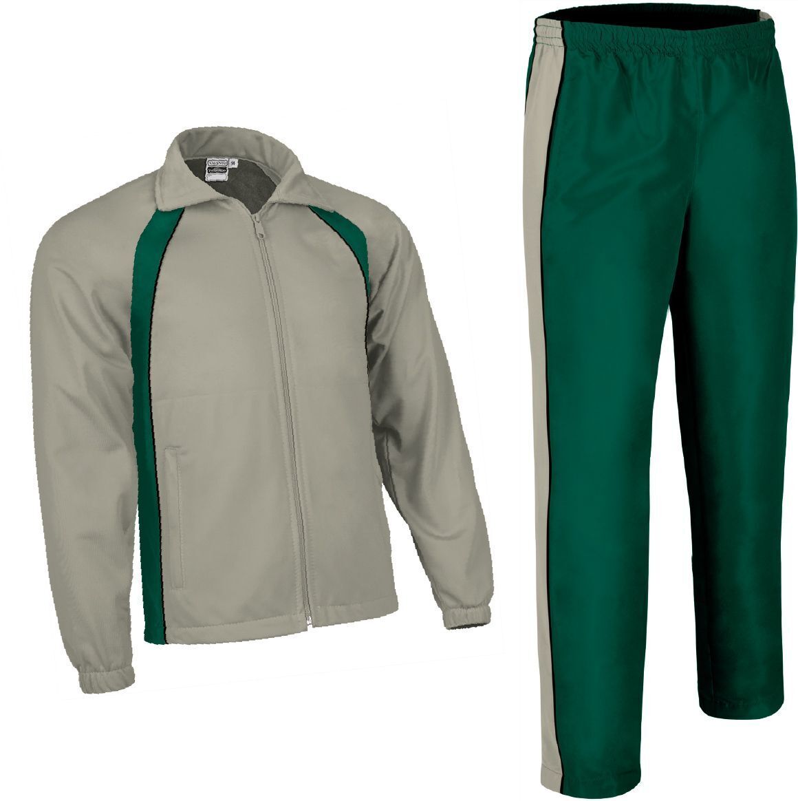 Ensemble veste pantalon survêtement - TOURNAMENT - Beige et vert