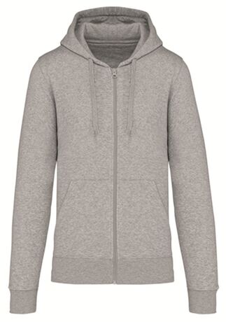 Veste à capuche zippé écoresponsable - Homme - K4030 - gris chiné oxford