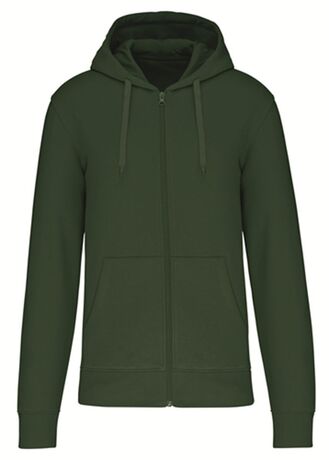 Veste à capuche zippé écoresponsable - Homme - K4030 - vert forêt