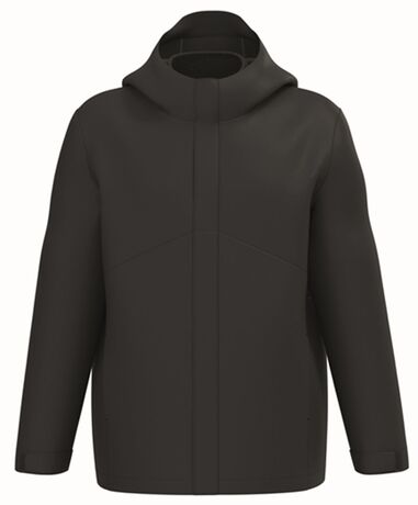 Parka 3 en 1 bicolore imperméable à capuche - Unisexe - K6169 - noir