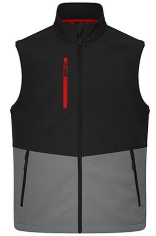 Bodywarmer softshell bicolore - Unisexe - JN1888 - noir et gris métal