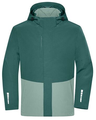 Veste hardshell bicolore - Unisexe - JN1878 - vert industriel et vert brumeux