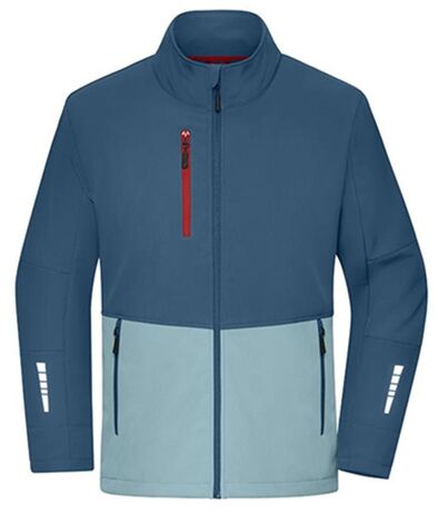 Veste softshell bicolore - Unisexe - JN1886 - bleu profond et bleu acier