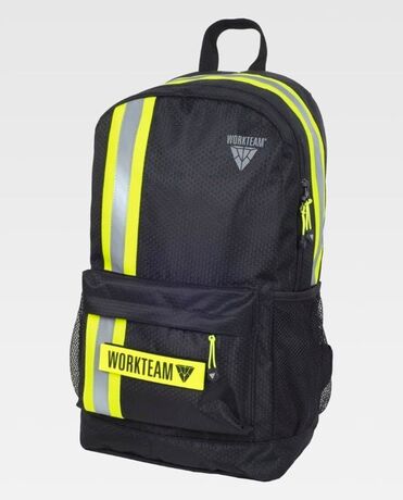 Sac à dos haute visibilité - sécurité WFA440 - noir et jaune fluo