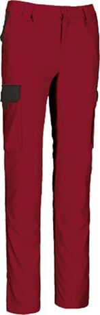 Pantalon de travail - Multipoches - Homme - TYPHOON - rouge et noir