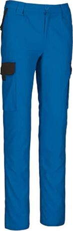 Pantalon de travail - Multipoches - Homme - TYPHOON - bleu roi et noir