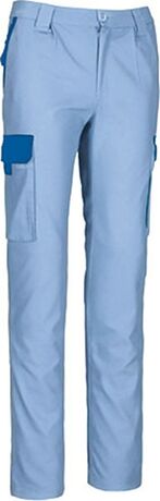 Pantalon de travail - Multipoches - Homme - TYPHOON - bleu ciel et bleu roi