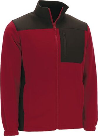 Polaire de travail - Homme - TYPHOON - rouge et noir