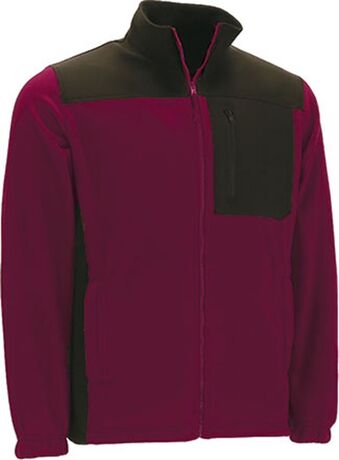 Polaire de travail - Homme - TYPHOON - rouge bordeaux et noir