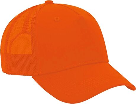 Casquette 5 panneaux - MEMPHIS - orange fluo