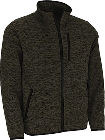 Veste tricot intérieur polaire - WATERFORD - noir chiné