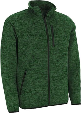 Veste tricot intérieur polaire - WATERFORD - vert bouteille chiné