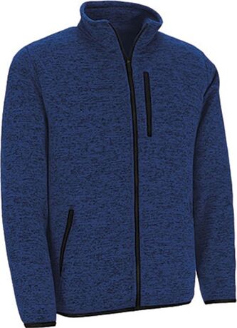 Veste tricot intérieur polaire - WATERFORD - bleu marine chiné