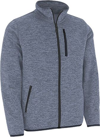 Veste tricot intérieur polaire - WATERFORD - gris fumé chiné