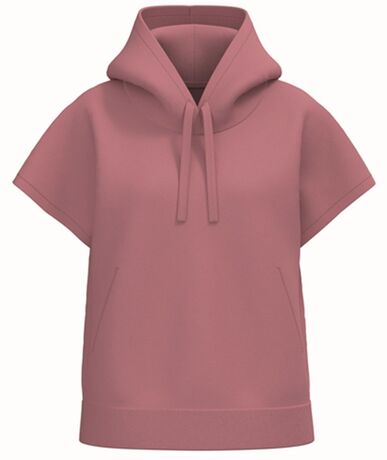 Sweat oversise à capuche - Femme - PAT446 - rose antique