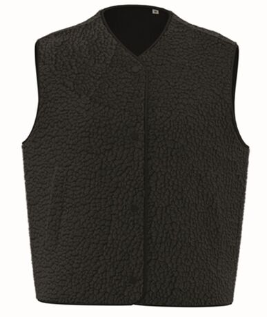 Veste gilet sans manches sherpa - Femme - PATS604 - noir