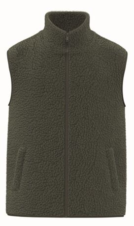 Veste gilet sans manches sherpa - Homme - PATS603 - vert kaki