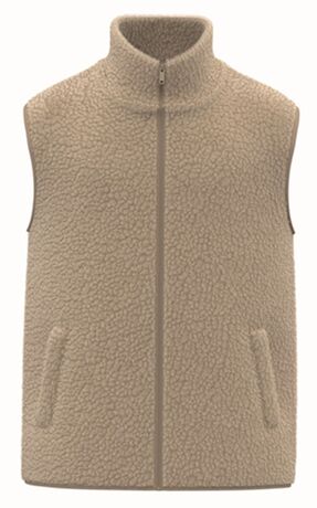 Veste gilet sans manches sherpa - Homme - PATS603 - beige sable