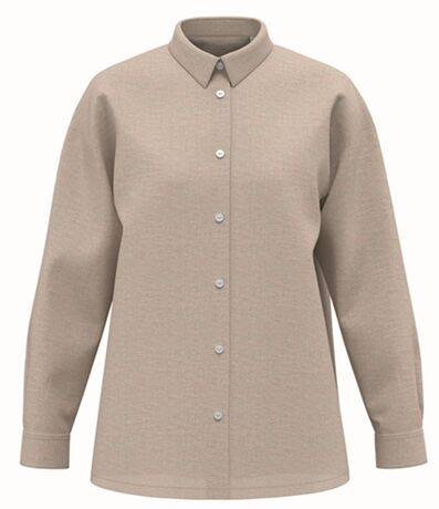Chemise oversize en lin - Femme - PATS501 - beige