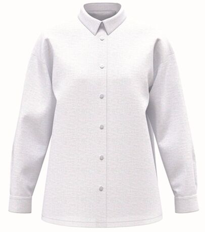 Chemise oversize en lin - Femme - PATS501 - blanc