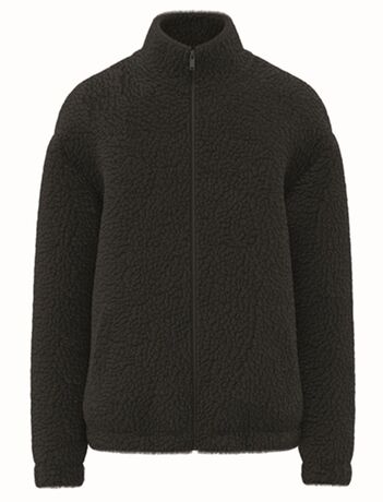 Sweat gilet sherpa - Zip entier - Unisexe - PATS404 - noir