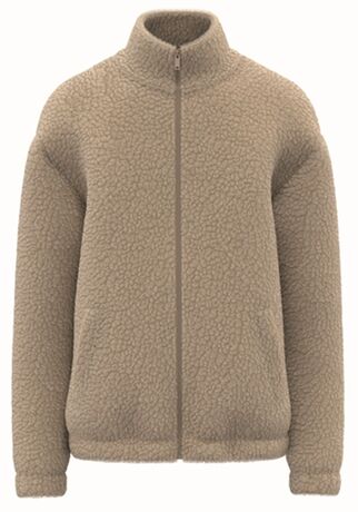 Sweat gilet sherpa - Zip entier - Unisexe - PATS404 - beige sable