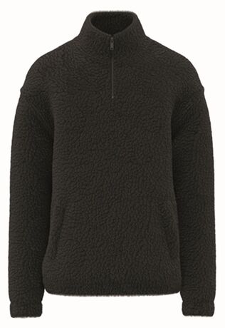 Sweat-shirt 1/4 zip - Unisexe - PATS403 - noir