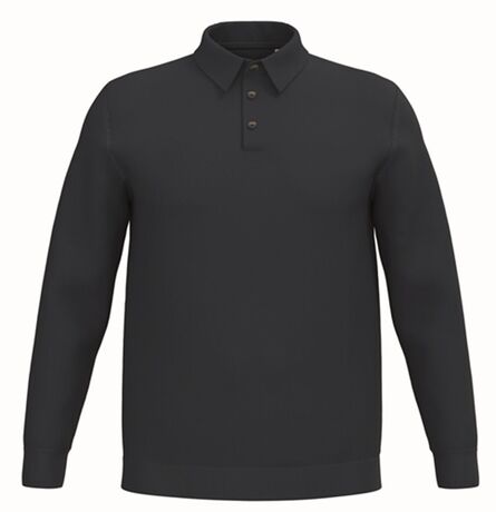Polo manches longues - Homme - PATS204 - bleu marine