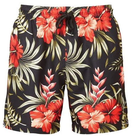 Short de bain pour homme - WB900 - noir et rouge