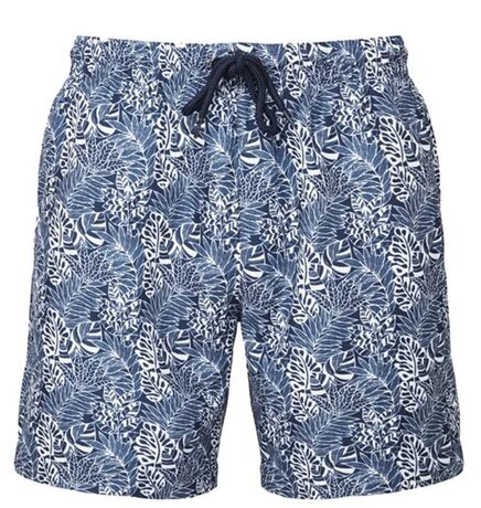 Short de bain pour homme - WB900 - blanc et navy leaf