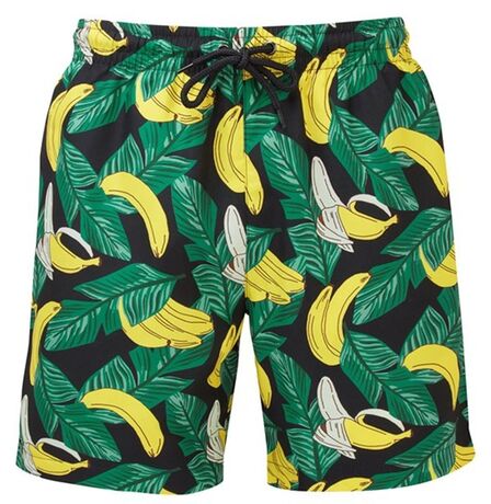Short de bain pour homme - WB900 - noir et jaune