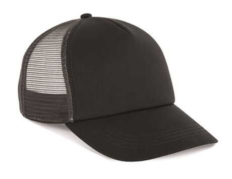Casquette trucker 5 panneaux - KP240 - noir et gris foncé