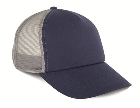 Casquette trucker 5 panneaux - KP240 - bleu indigo frost grey