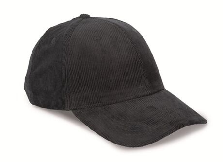 Casquette velours côtelé unisexe - PAT016 - noir