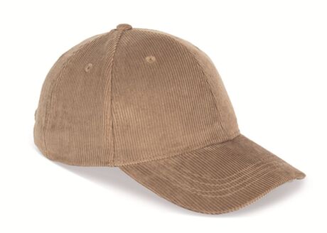 Casquette velours côtelé unisexe - PAT016 - beige camel foncé