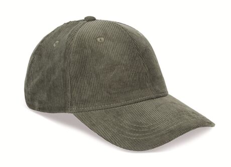Casquette velours côtelé unisexe - PAT016 - vert kakil foncé
