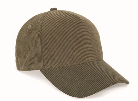 Casquette en velours côtelé - KP250 - vert kaki foncé