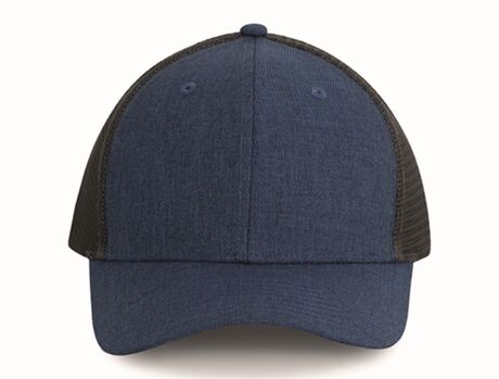 Casquette urban trucker 6 panneaux - KP142 - bleu marine et gris foncé