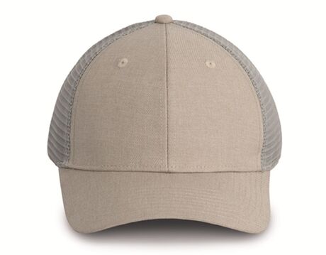 Casquette urban trucker 6 panneaux - KP142 - beige sand et gris