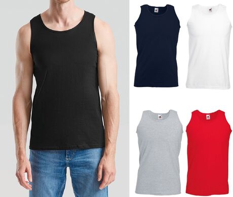 Lot 5 Débardeurs - Homme - 61-098-0 - noir blanc gris bleu rouge