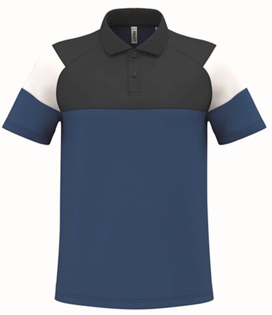 Polo d'entraînement - Unisexe - PA4032 - bleu roi et bleu marine