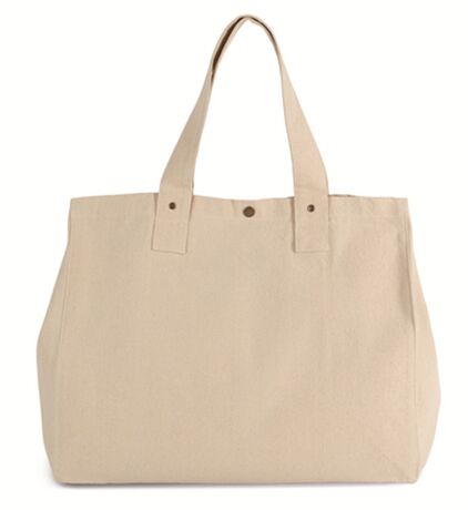 Sac shopping en coton délavé - KI3208 - beige naturel