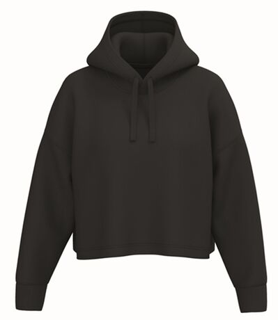 Sweat à capuche crop - Femme - noir