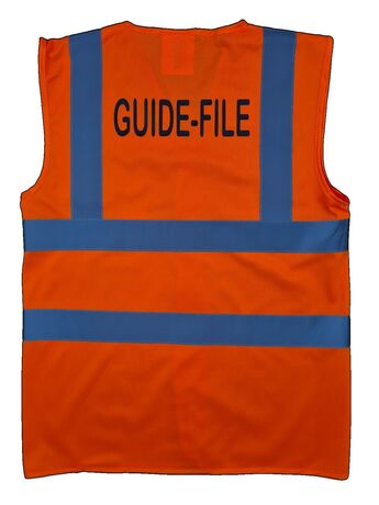 Gilet de sécurité - Marquage au dos Guide-File - orange