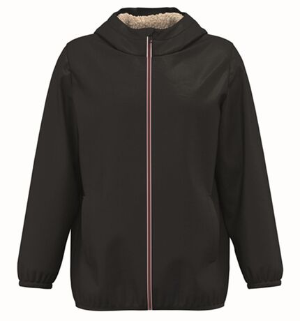 Veste coupe vent doublée sherpa - Unisexe - noir