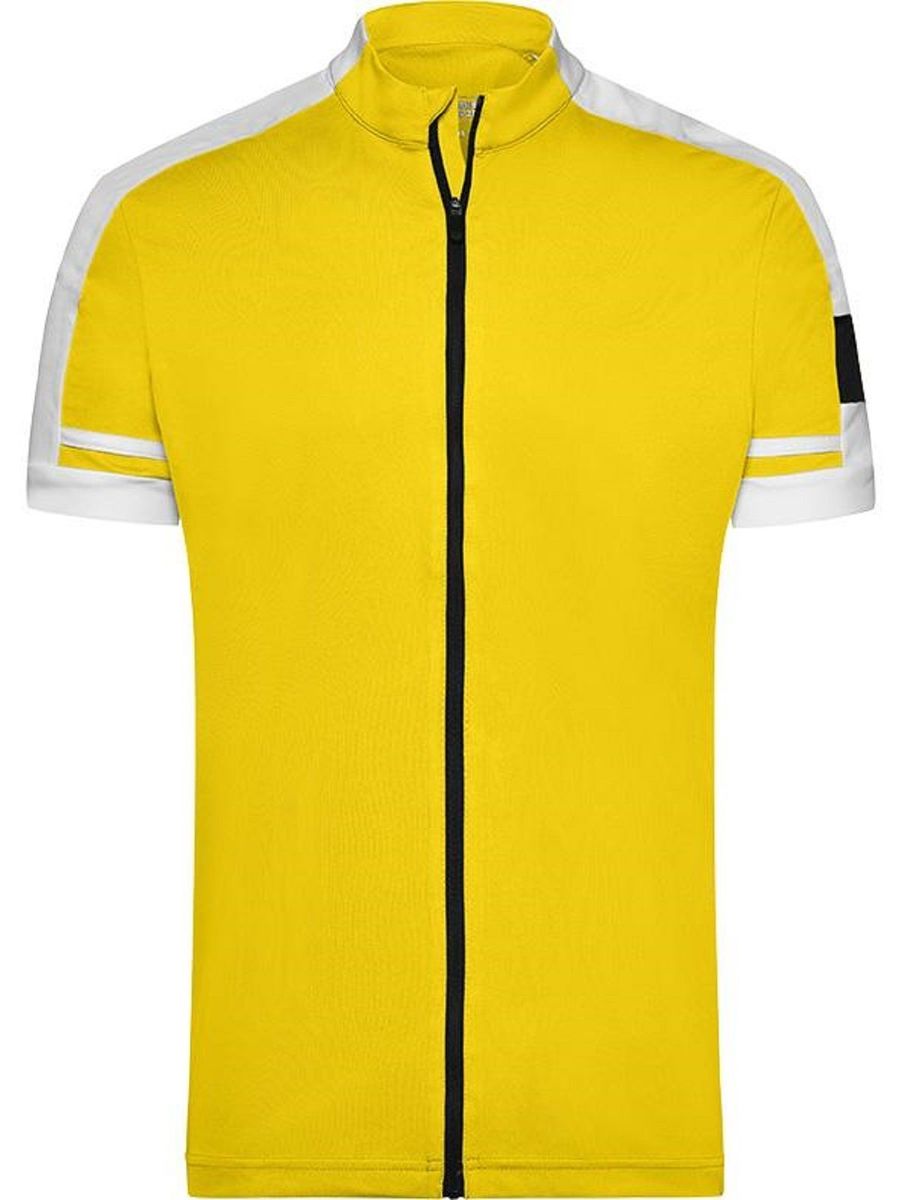 Maillot De Cyclisme Pour Hommes Jaune À Manches Longues 1/4 Zip XL Maillot De Cyclisme Pour Hommes Jaune À Manches Longues 1/4 Zip XL