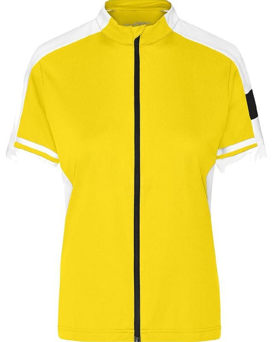 maillot cycliste zippé FEMME JN453 - jaune maillot cycliste zippé FEMME JN453 - jaune