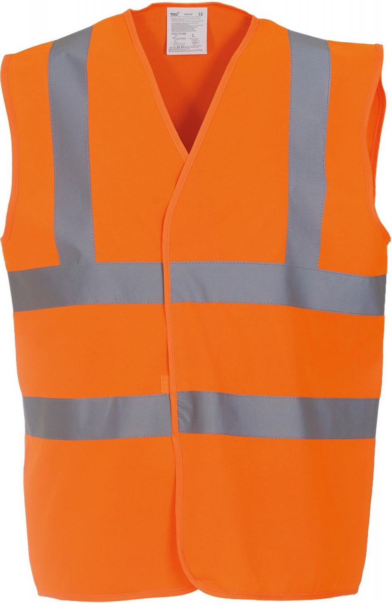 Gilet de sécurité orange fluo grandes tailles 3XL 4XL ou 5XL