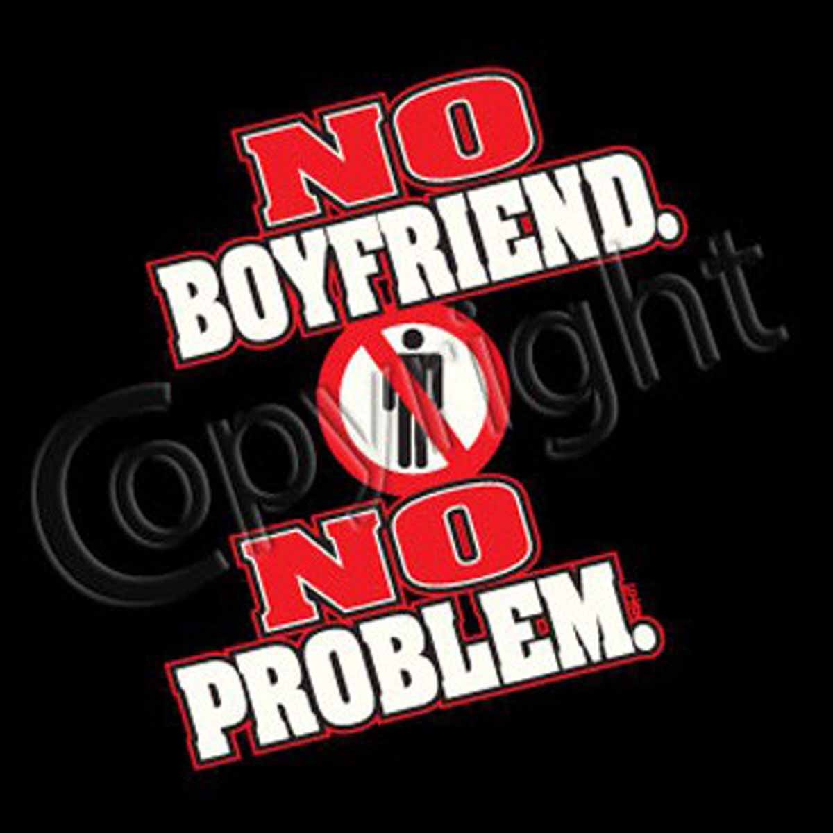 Scarica Gratis Images T Shirt Femme Manches Courtes No Boyfriend No Problem Humour le plus cool par